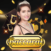 Baccarat A live room icon with blue felt artwork
